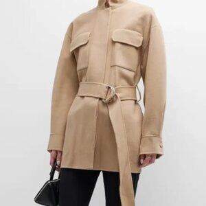 Theory Belted Wool & Cashmere Cargo Coat
